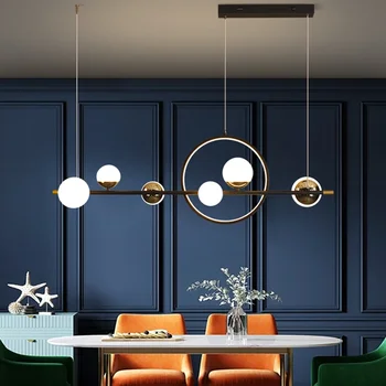 1.2 m Скандинавски черна полилей за трапезария кухня на домашен интериор, висящи лампи в стил loft, полилеи за домашно осветление, осветителни тела