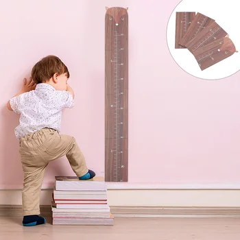 1 комплект Дървени диаграма на растеж на Линия за измерване на растежа на децата Забавен Декоративен Маркер за детска стая