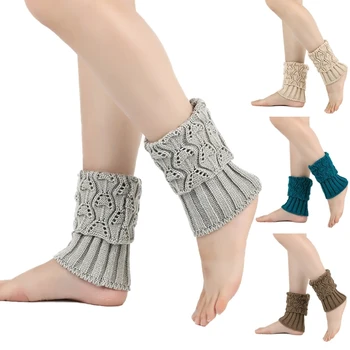 1 чифт трикотажни чорапи от акрилни влакна, ръкави за чорапи, стилни бижута за крака, обикновен чорапи