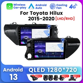 1280*720 За Toyota Hilux Pick Up AN120 2015-2020 RHD LHD Авто Радио Мултимедиен плейър GPS Навигация Android 13 BT5.0