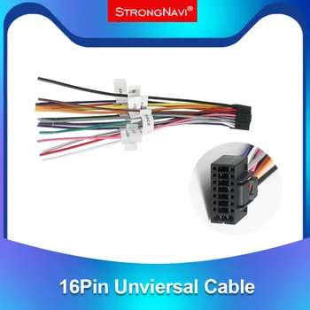 16-пинов универсален колан кабели адаптер Конектор за Кабелна инсталация Радио Комплект адаптери за автомобилни стерео системи