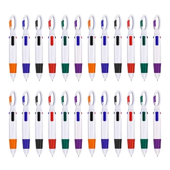 24 бр химикалки и 4-В-1, многоцветни чекмеджето на химикалки с брелком-катарама отгоре за офис ученически пособия
