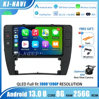 360 Камера Android 13 Радио Авто Мултимедиен Автомагнитола За VW Passat B5 2000-2005 CarPlay 4G RDS GPS HD Записващо устройство NO 2 Din