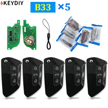5 бр./Лот KEYDIY Универсален Автомобилен Ключ с Дистанционно управление B33 за KD900 KD900 + URG200 KD-X2 Mini KD Max Remote Generater за Golf 8 Style