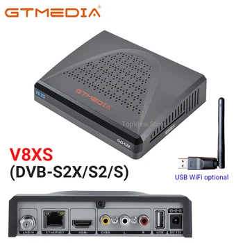 GTmedia V8XS DVB S2X Цифров Сателитен Приемник с Висока Разделителна способност Full HD 1080P PVR Цялостна Поддръжка на USB WiFi 3G/4G Ключ