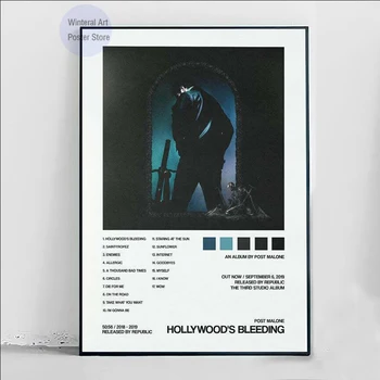 MT638 Музикален албум Post Malone Rap Hip Hop Bleeding Плакат на Стенно изкуство Картина на Платно за Живопис Плакатные щампи Хол Начало декор