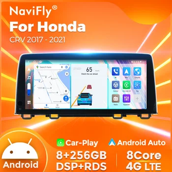 NaviFly 10,33 Инча QLED За Honda CRV CR-V 5 2017-2022 Оригинален стил Android 12 Авто Радио Мултимедиен Плейър Carplay