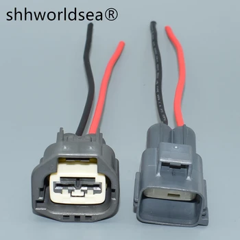 shhworldsea 2-Пинов Конектор за Автомобилни Електрически Проводници 6,3 ММ Plug-Изход 7283-5596-10 7282-5596-10 С Тюлени За Щифтове