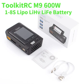 ToolkitRC M9 600 W USB Бързо Зареждане на Постоянен Ток Интелигентно Зарядно Устройство с Регулируем Ъгъл на Наклона на Дисплея с Функция за Аудио За 1-8 S Lipo LiHV Life Battery