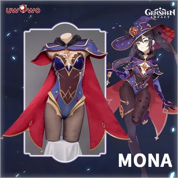 В наличност UWOWO Game Genshin Impact Cosplay-костюм на Мона Мегистус 