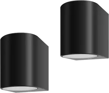 Външните Стенни Лампи С Основните хранителни, Външни осветителни Тела IP44 Водоустойчив Макс 7 W GU10 Външно Стенни Аплици, Модерен Матово-Черен