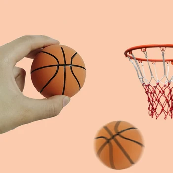 еластичен, мини баскетбол с височина 6 см, гумена спортна играчка за баскетбол, мек надуваем декомпрессионный топка, игра за родители и деца