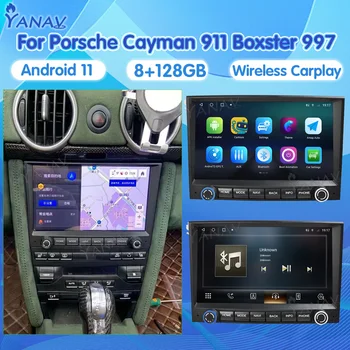За Porsche Cayman На 911, Boxster 997 2009-2012 2 Din радио Android Мултимедиен плейър GPS Навигация Авто Стерео 4G LTE Carplay