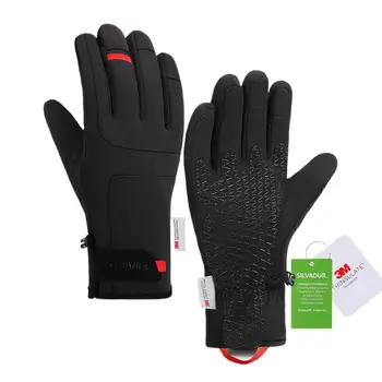 Зимните ски ръкавици, мъжки и женски Велосипедни спортове на открито, Водоустойчив Антибактериални Топли ръкавици за сензорен екран 3M Thinsulate