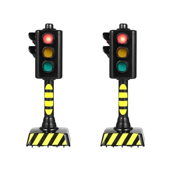Играчка мини-светофар, Лампа за влака за деца, led играчки-спиране, Обучение на знаци за безопасност на движението за деца