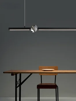 Модерни минималистичные висящи лампи във формата на тръби, висящи лампи за ресторант в скандинавски стил, минималистичная трапезария, led лампа подвесная