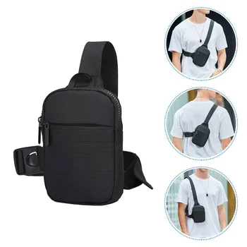 Модни нишевая нагрудная чанта, персонални Малка чанта през рамо, когато Японската мъжки Лесна и Проста черна