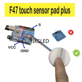 Модул емкостного докосване на сензора Bulkhead touch Arduino Suite, кондензатор с чувствителен на допир комутация, с бавен натискането на един бутон, is F47-A