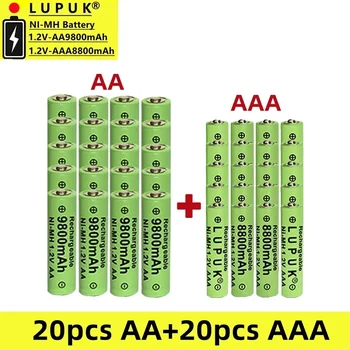Никел-водородната акумулаторна батерия 1,2 В, AA + AA, 9800 ма и 8800 mah обикновено се използва за мишки, играчки, дистанционни управления и т.н