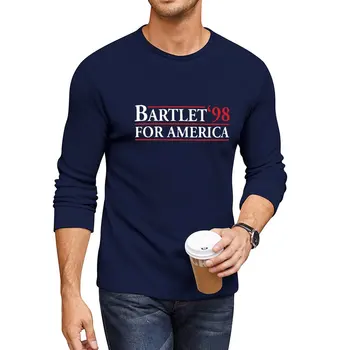 Нова дълга тениска Bartlet for America (бял вариант), бързосъхнеща тениска, тениски за любителите на спорта, мъжки тениски fruit of the стан