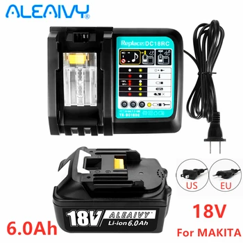НОВА Литиево-йонна Батерия BL1860 18 6000 mah за Makita 18v Батерия BL1840 BL1850 BL1830 BL1860B + Зарядно Устройство Makita