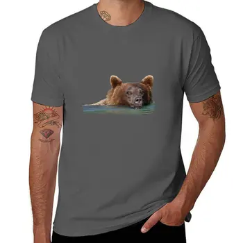 Нова тениска за гмуркане с мечка Гризли, великолепна тениска, тениски с къс ръкав, графични тениски, забавна тениска мъжка тениска
