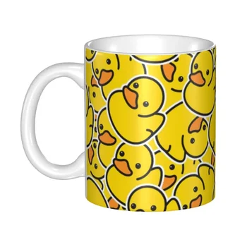 Персонални Жълта Класическа Гумена Патица, Готическата Чаша, Керамични чаши за чай и кафе с мляко, направени със собствените си ръце, Работа на открито, на Къмпинг, Халби за Бира