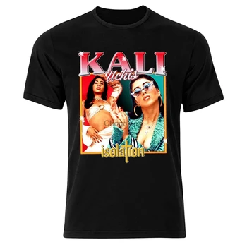 Реколта риза Кали Uchis, тениски Кали Isolation Uchis, тениска R & B с дълъг ръкав