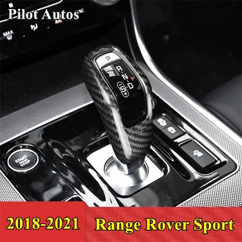 Стикер за украса на капачки, дръжки за превключване на предавките на превозното средство от естествени въглеродни влакна за Land Rover Range Rover Sport 2018 2019 2020 2021
