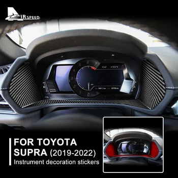 Стикер от настоящето въглеродни влакна за Toyota Supra GR A90 A91 MK5 2019-2022 Таблото на автомобила, на капака на таблото, Аксесоари за интериора