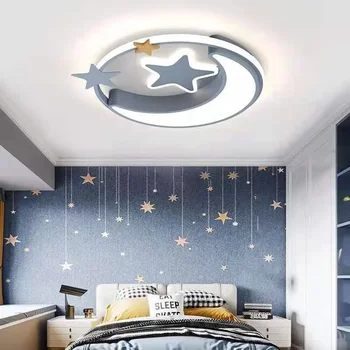 Тавана лампа за спални Star Master Moon за детска стая за момчета и момичета