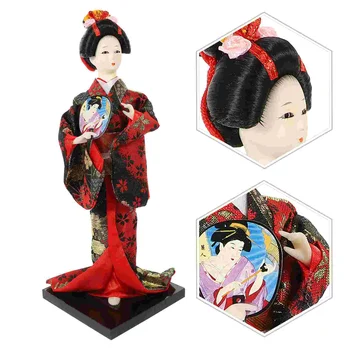 Украса на Гейша, ретро декорация за дома в японски стил, Статуетка, украса за работния плот, пластмасови кукли за момичета