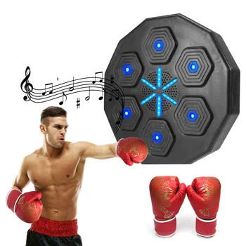 Умен музикален симулатор за бокс, монтиран на стената Bluetooth-тренажор за бокс Smart Fun Punch, стенни мишена за удари, подходящи за дома