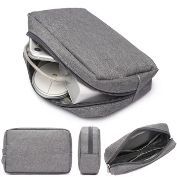Цифров преносим органайзер Калъф за слушалки Пътен багажник Чанта за съхранение на аксесоари с цип Зарядно устройство Кабел за данни USB Чанта