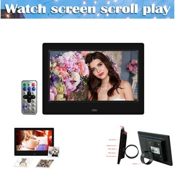 Цифрова фоторамка с 7-инчов екран LED HD IPS 800x480, Д-MP3-плеър, видео плеър MP4, смарт дигитална рамка за снимки в подарък