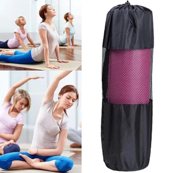Чанта-килимче за йога, переноска за упражнения, найлон, регулируема презрамка в центъра, пилатес, фитнес, бодибилдинг, спорт