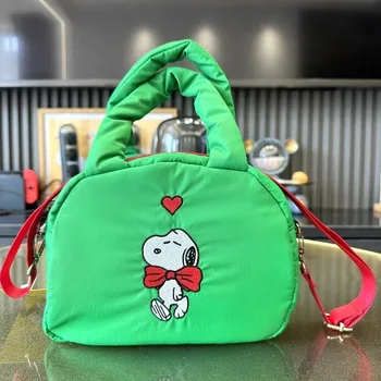 Чанта през рамо с бродерия снупи, сладко кученце, дамска чанта, ежедневни мультяшная чанта за съхранение, naka чанта-месинджър Y2K, чанта през рамо