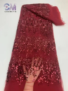 Червено Ново записване, топла разпродажба, серия от вечерни рокли 5Y, ръчна бродерия, Леки Луксозни мъниста и пайетки, висококачествен плат