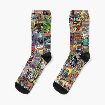 Чорапи с комиксами, идеи за подаръци за Свети Валентин, мъжки чорапи, стръмни чорапи, дамски къси чорапи
