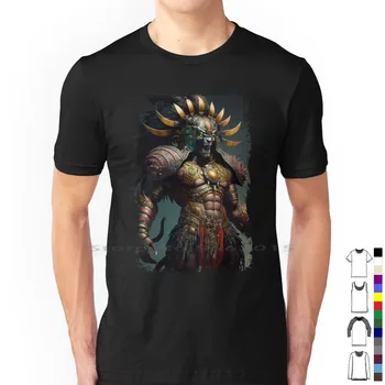 Тениска Tezcatlipoca 100% памук Фентъзи Митологични Древните богове, богини на Египет, Шумер, ацтеките, индианци, мексиканци