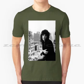 Тениска Пати Смит, 100% памук, висококачествена и удобна чанта Patti Smith Hotel, Великденски кон, Поетеса, певица, феминистки